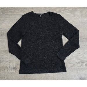Eileen Fisher Black Metallic‎ Sweater Small Petite
